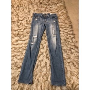 Hollister distressed skinny jeans size 1